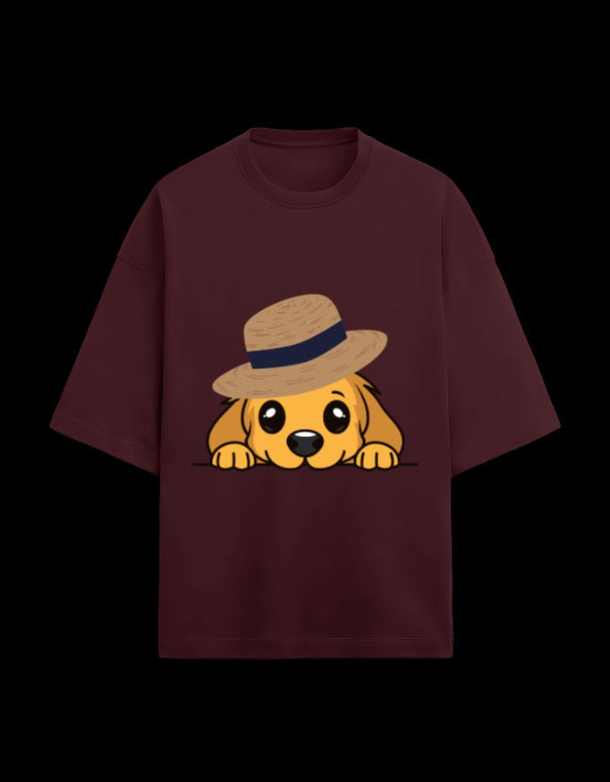 Zeroform Cute Puppy Oversized Cotton Tee - ZEROFORM