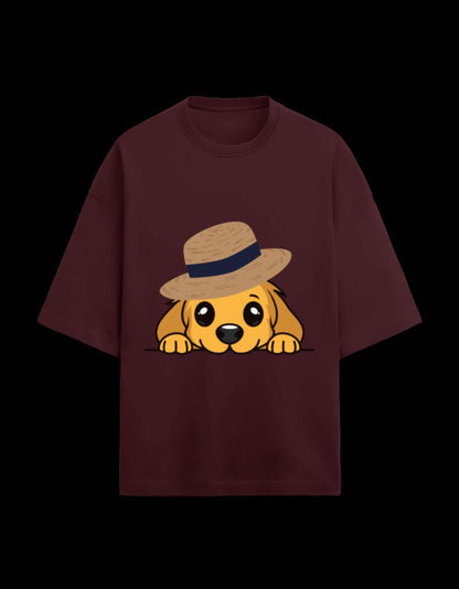 Zeroform Cute Puppy Oversized Cotton Tee - ZEROFORM