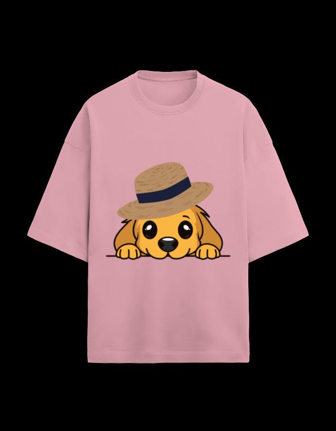 Zeroform Cute Puppy Oversized Cotton Tee - ZEROFORM