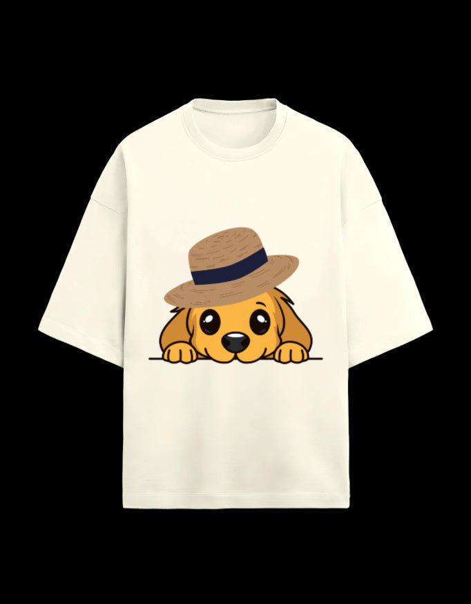Zeroform Cute Puppy Oversized Cotton Tee - ZEROFORM