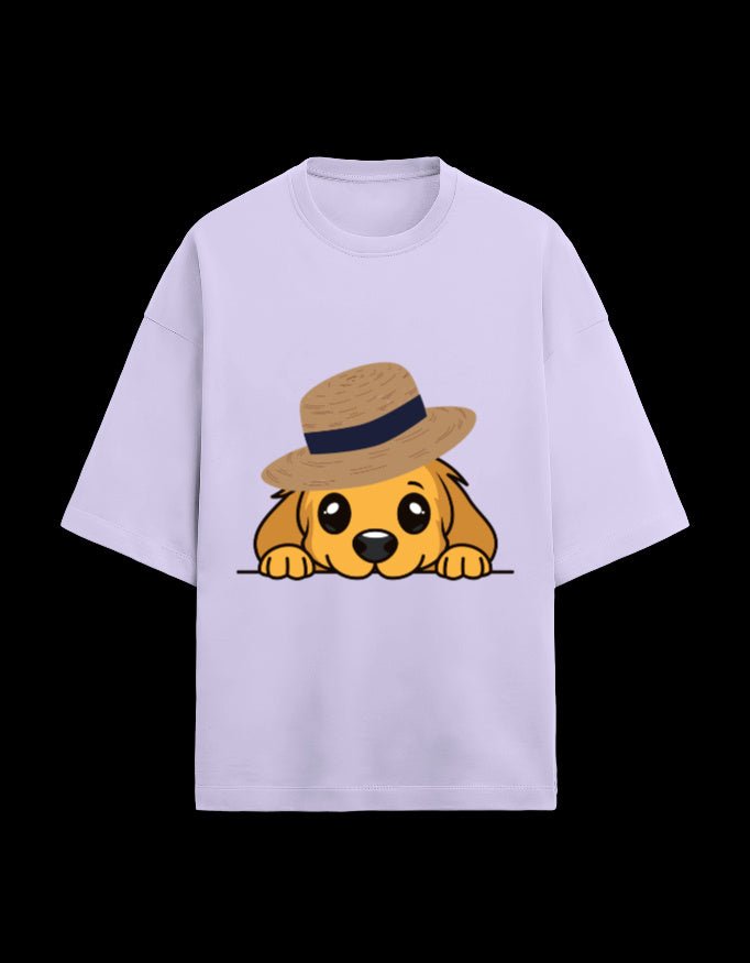 Zeroform Cute Puppy Oversized Cotton Tee - ZEROFORM
