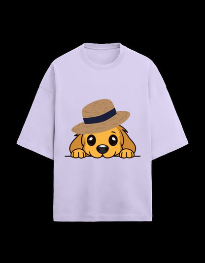 Zeroform Cute Puppy Oversized Cotton Tee - ZEROFORM