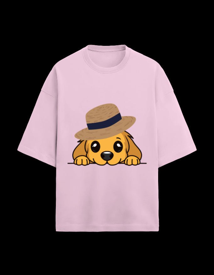 Zeroform Cute Puppy Oversized Cotton Tee - ZEROFORM