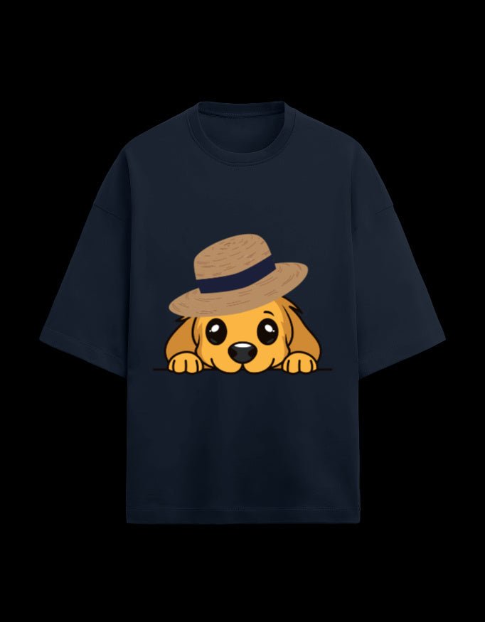 Zeroform Cute Puppy Oversized Cotton Tee - ZEROFORM