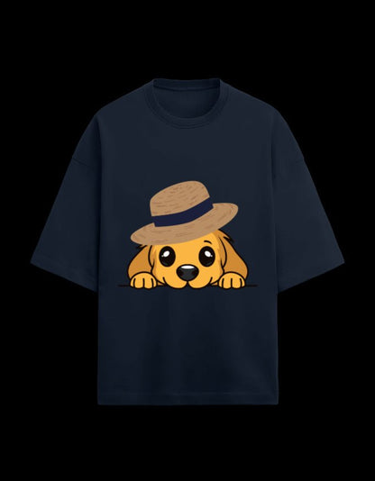 Zeroform Cute Puppy Oversized Cotton Tee - ZEROFORM