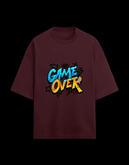 Zeroform Game Over Oversized Cotton T-shirt - ZEROFORM