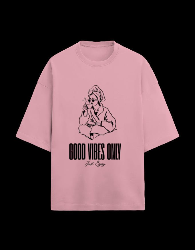 Zeroform Good Vibes Oversized Cotton Tee - ZEROFORM