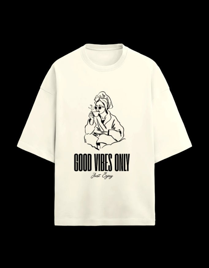 Zeroform Good Vibes Oversized Cotton Tee - ZEROFORM