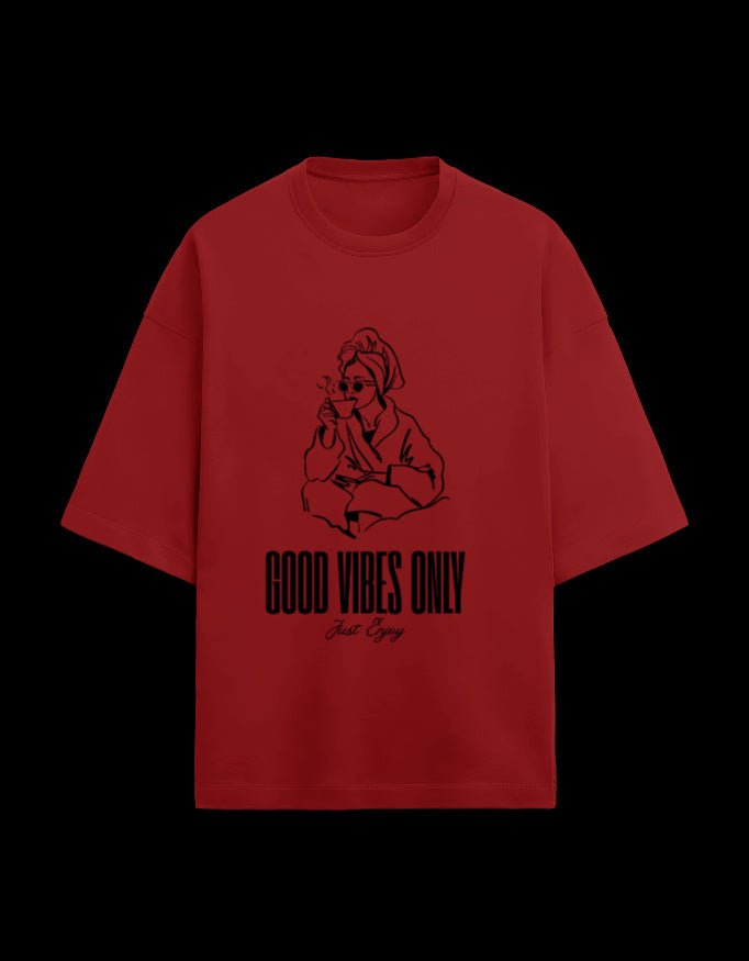 Zeroform Good Vibes Oversized Cotton Tee - ZEROFORM