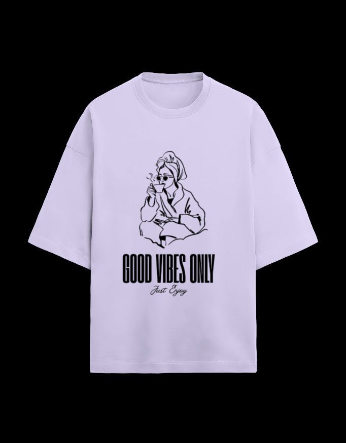 Zeroform Good Vibes Oversized Cotton Tee - ZEROFORM