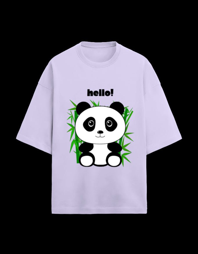 Zeroform Hello Panda Oversized Cotton Tee - ZEROFORM