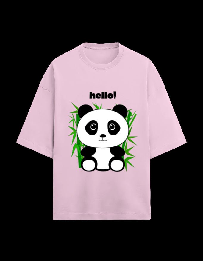 Zeroform Hello Panda Oversized Cotton Tee - ZEROFORM