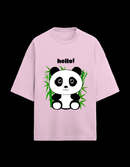 Zeroform Hello Panda Oversized Cotton Tee - ZEROFORM