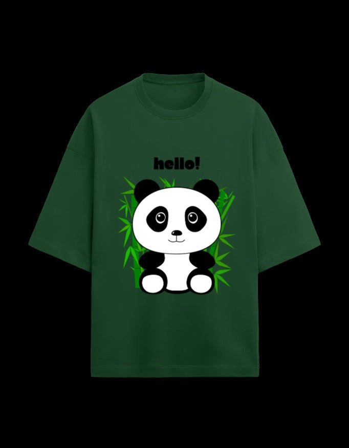 Zeroform Hello Panda Oversized Cotton Tee - ZEROFORM