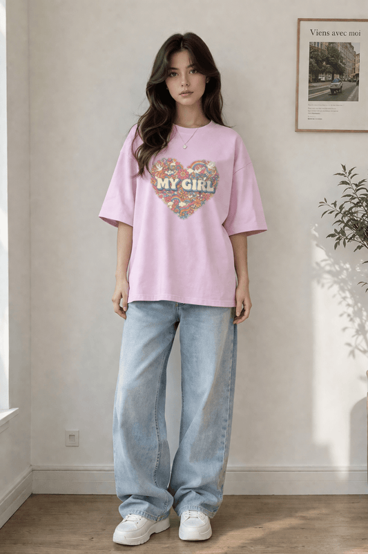 Zeroform My Girl Oversized Cotton Tee - ZEROFORM