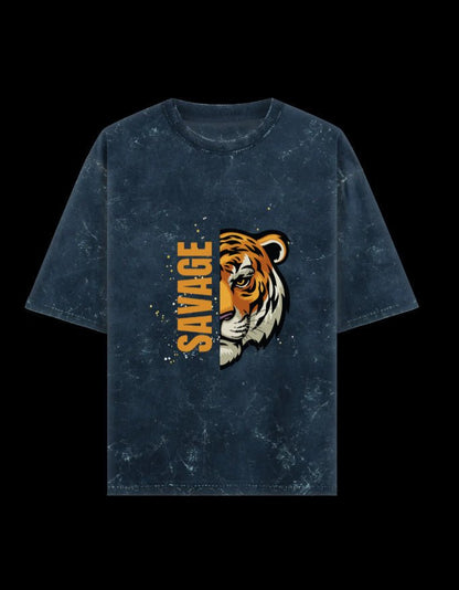 Zeroform SAVAGE Tiger Oversized Cotton T-shirt - ZEROFORM