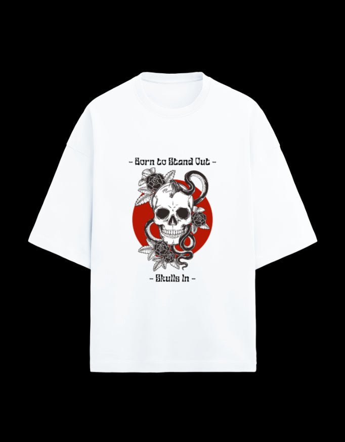 Zeroform Skull Oversized Cotton T-shirt - ZEROFORM