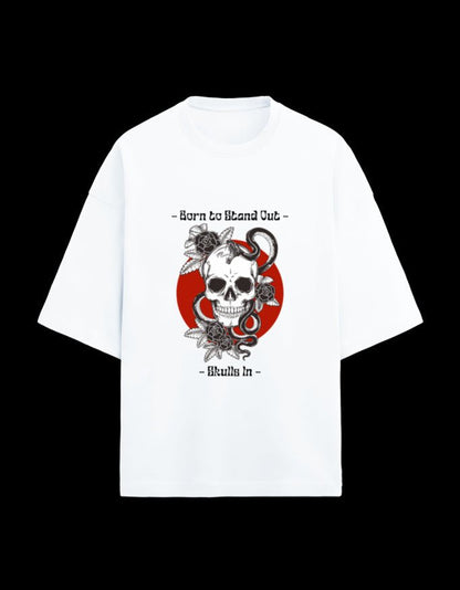 Zeroform Skull Oversized Cotton T-shirt - ZEROFORM