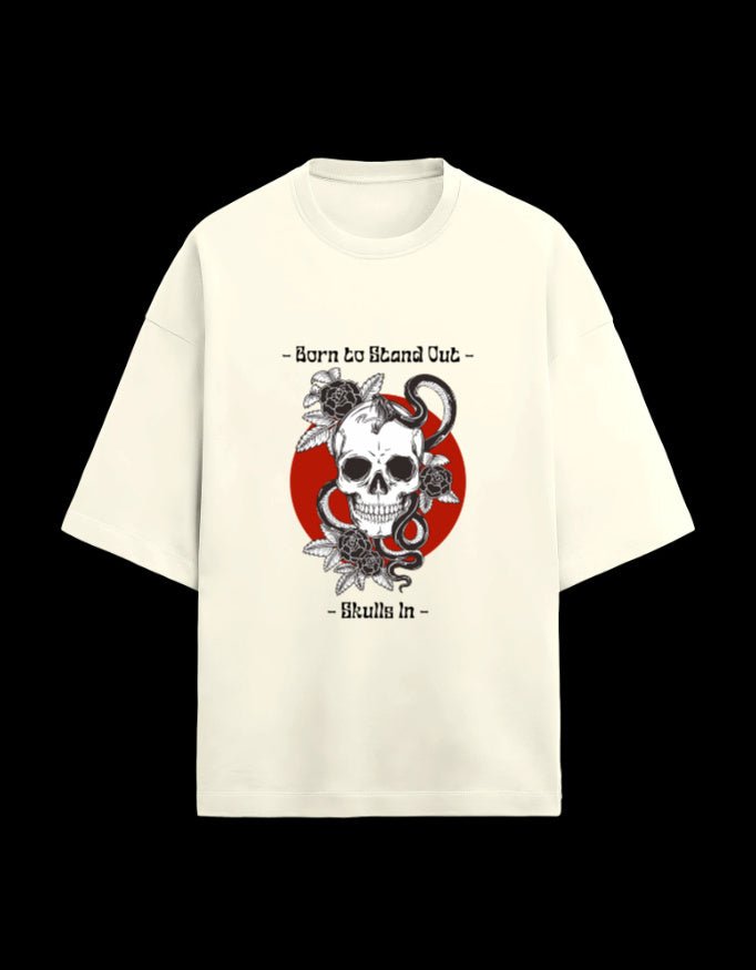 Zeroform Skull Oversized Cotton T-shirt - ZEROFORM
