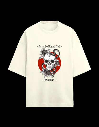 Zeroform Skull Oversized Cotton T-shirt - ZEROFORM