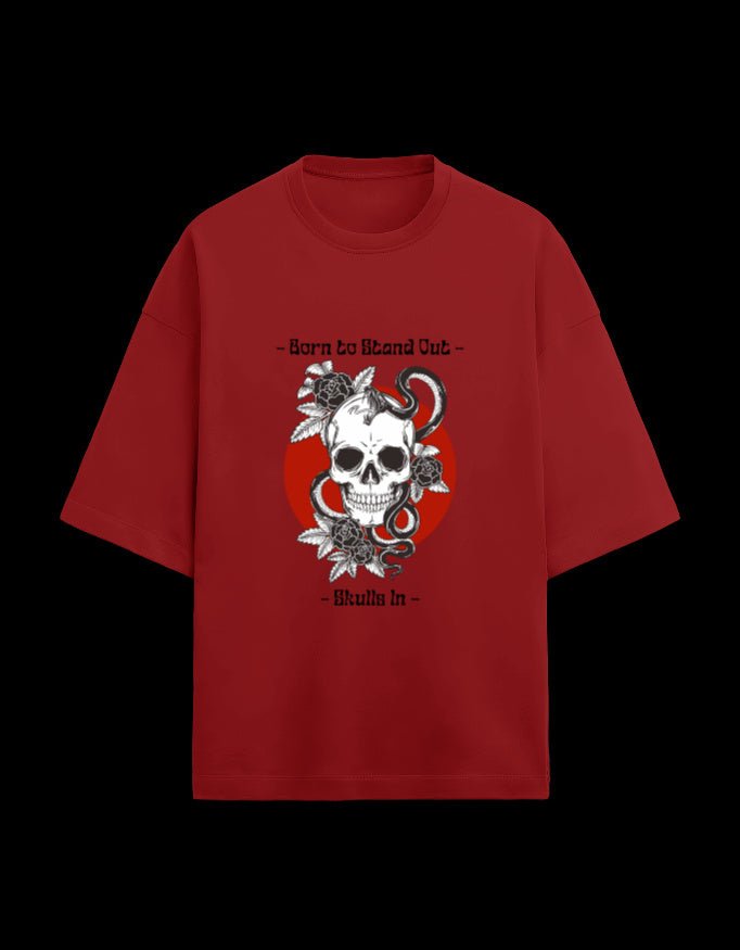 Zeroform Skull Oversized Cotton T-shirt - ZEROFORM