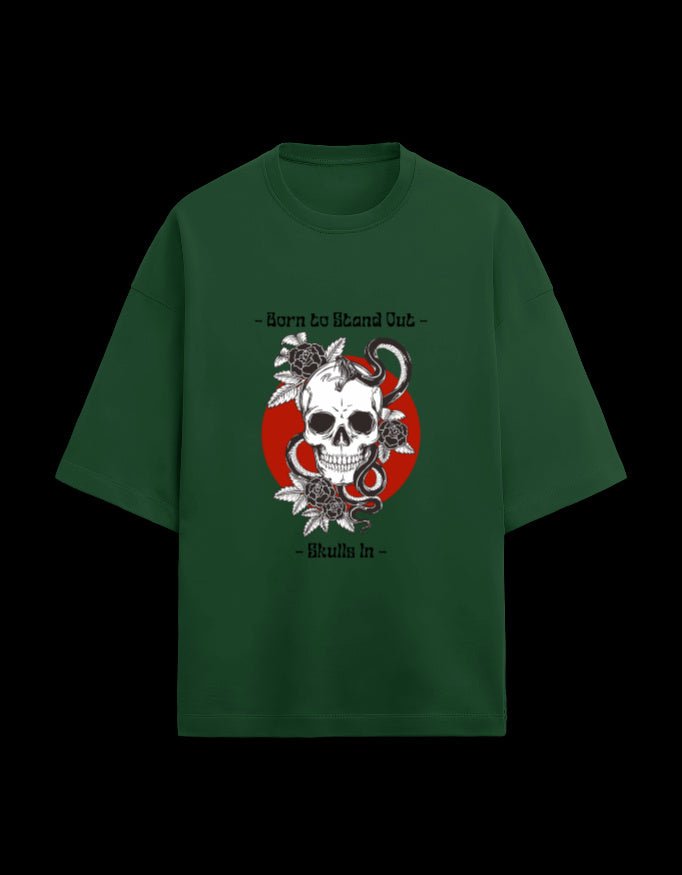 Zeroform Skull Oversized Cotton T-shirt - ZEROFORM