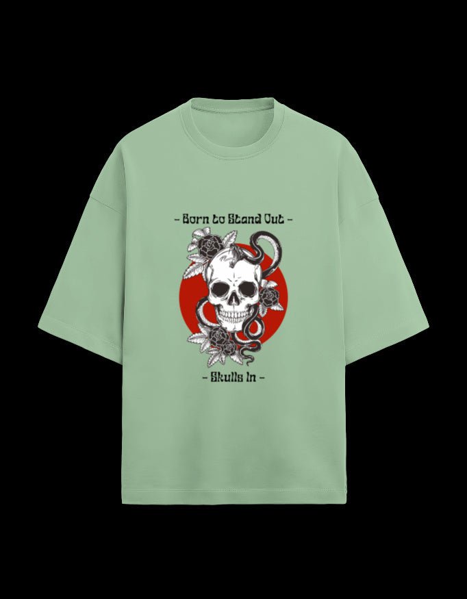 Zeroform Skull Oversized Cotton T-shirt - ZEROFORM