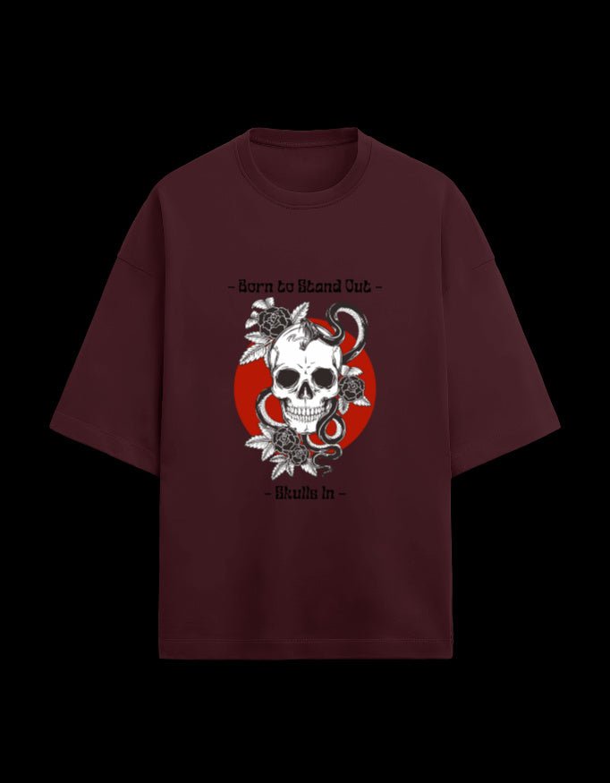 Zeroform Skull Oversized Cotton T-shirt - ZEROFORM