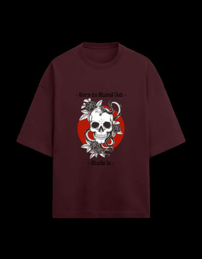 Zeroform Skull Oversized Cotton T-shirt - ZEROFORM