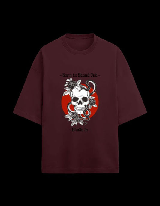 Zeroform Skull Oversized Cotton T-shirt - ZEROFORM