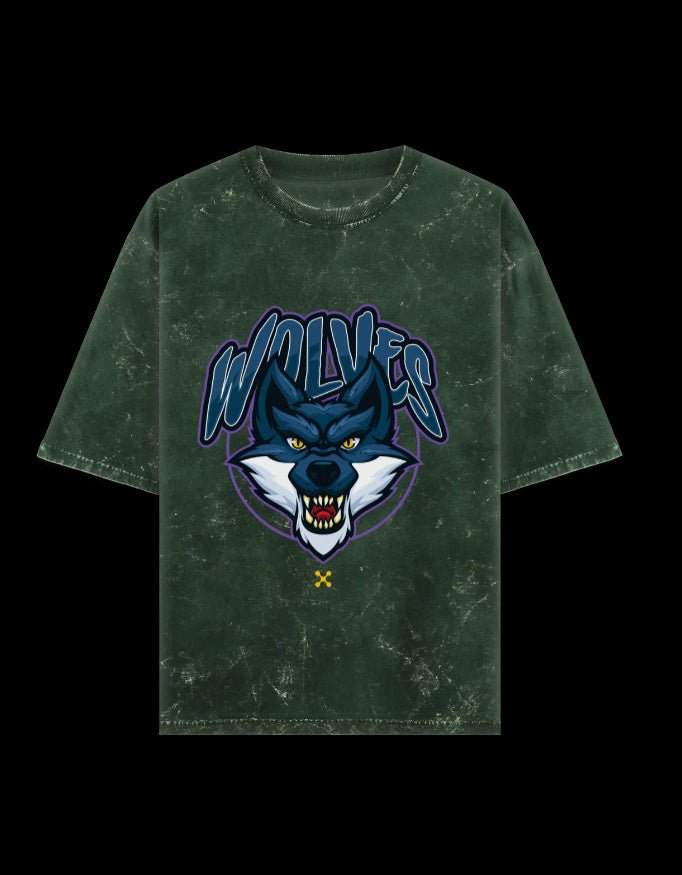 Zeroform Wolves Oversized Cotton T-shirt - ZEROFORM