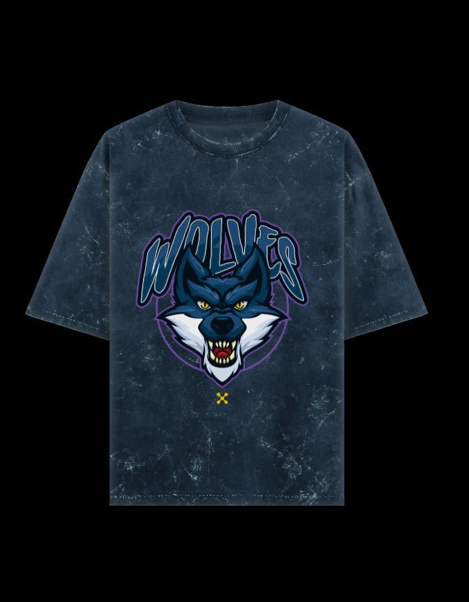 Zeroform Wolves Oversized Cotton T-shirt - ZEROFORM