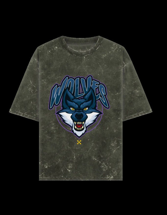 Zeroform Wolves Oversized Cotton T-shirt - ZEROFORM
