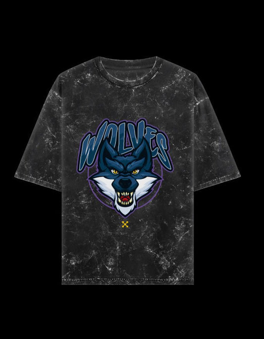 Zeroform Wolves Oversized Cotton T-shirt - ZEROFORM