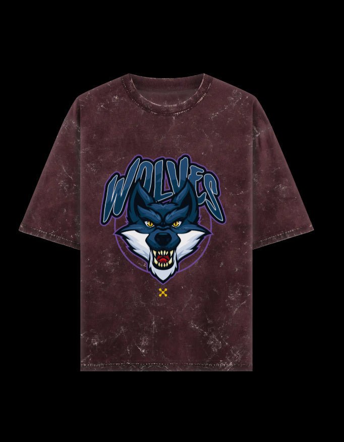 Zeroform Wolves Oversized Cotton T-shirt - ZEROFORM