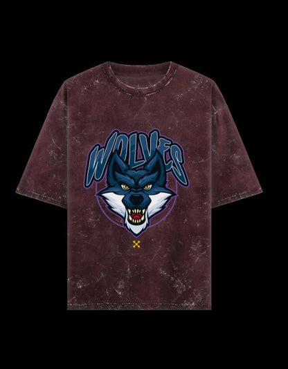 Zeroform Wolves Oversized Cotton T-shirt - ZEROFORM